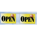 105' (40 Panel) Stock Rectangular Mini Banner String - (Open)